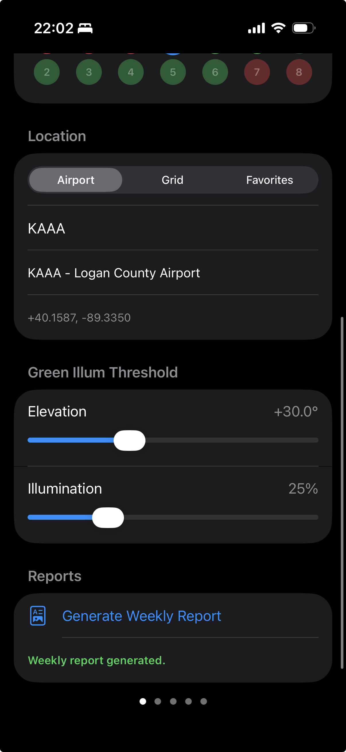 MoonBrief weekly report generation screen
